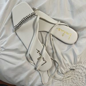 New white sandals